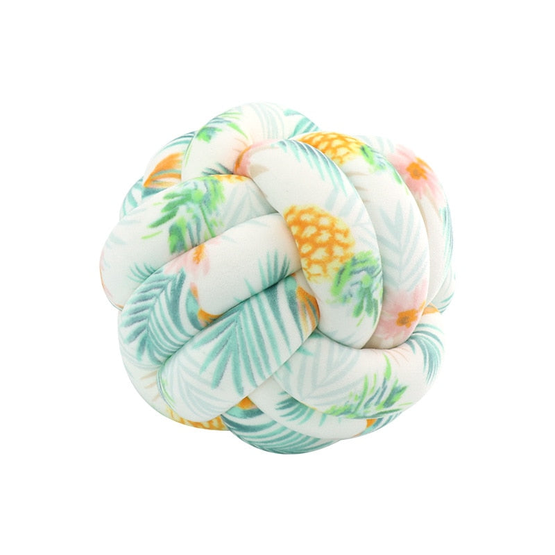 Soft Round Handmade Knotted Ball Sofa Pillow