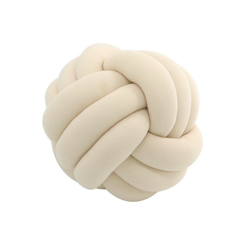 Soft Round Handmade Knotted Ball Sofa Pillow